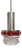 Chrome with Red Glass Ceiling Lamp attributed to Raak Design Team for Massive Lighting, 1960s For Sale