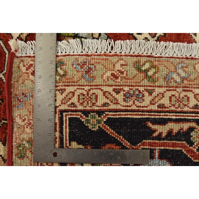 Heriz Ziegler Rug 9′ X 11’11” Red Wool Traditional Hand-Knotted Oriental Carpet For Sale - Image 15 of 15