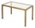 Modern Glass Top Brass Dining Table For Sale