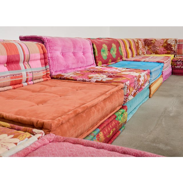 Mid 20th Century Mah Jong 34 Piece Kenzo Missoni Sofa by Hans Hopfer for Roche Bobois For Sale - Image 5 of 12