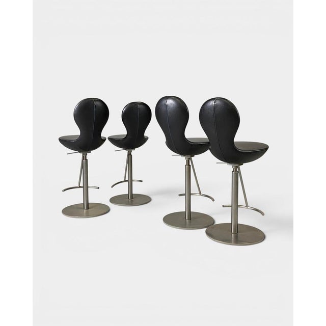 Vintage Bar Stools by Olav Eldrøy for Varier Furniture, 1990s, Set of 4 For Sale - Image 6 of 7