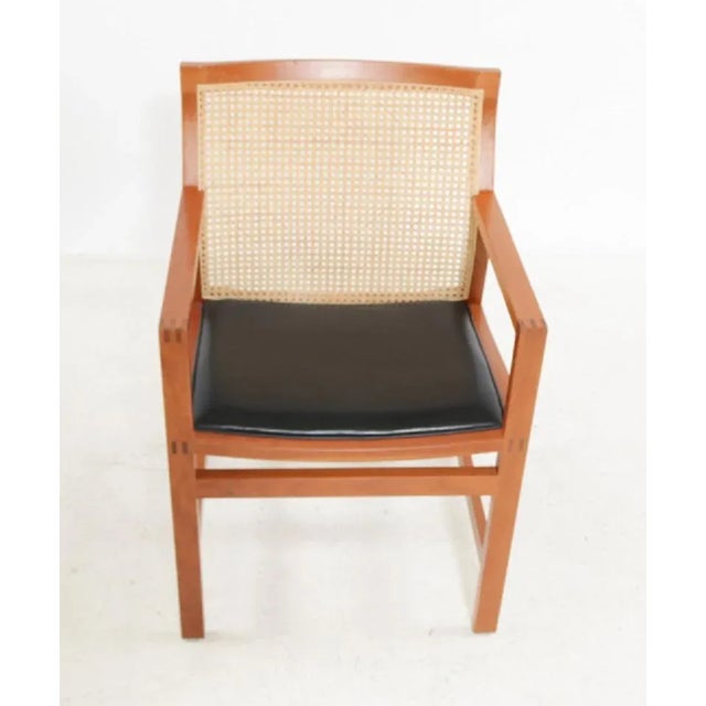 1980s Rud Thygesen and Johnny Sorensen Set of Two King Series Cherry Armchairs The chairs, were designed for Fredericia...