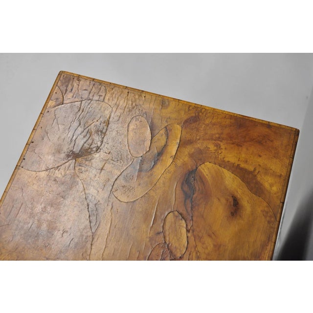 Vintage Italian Olive Wood Veneer Campaign Chest of Drawers Cabinet Side Table For Sale - Image 10 of 18