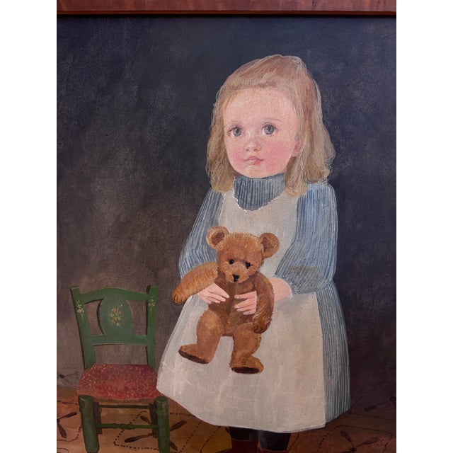 Jeanne Davies Folk Art - Oil on Board - Framed For Sale - Image 4 of 4