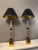 Tall Italian Gilt Brass Table Lamps, 1980, Set of 2 For Sale - Image 3 of 15