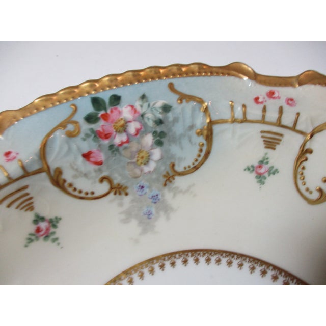 Limoges, France 1940s French Limoges Hand Painted Bowl For Sale - Image 4 of 8