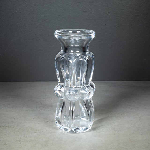 Mid-Century Lead Crystal Vase by Bengt Edenfalk for Royal Krona, Sweden 1970 For Sale - Image 4 of 6
