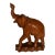 Vtg. Carved Wood Elephant Statue For Sale