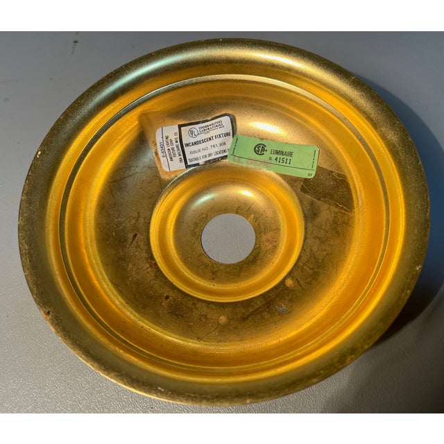 Metal 18 Light Chandelier French Country Bouillotte Brass With Ebony Tole Shades For Sale - Image 7 of 8