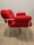 Mid-Century Modern Fogia Bollo Armchair in Red Fabric For Sale - Image 3 of 8
