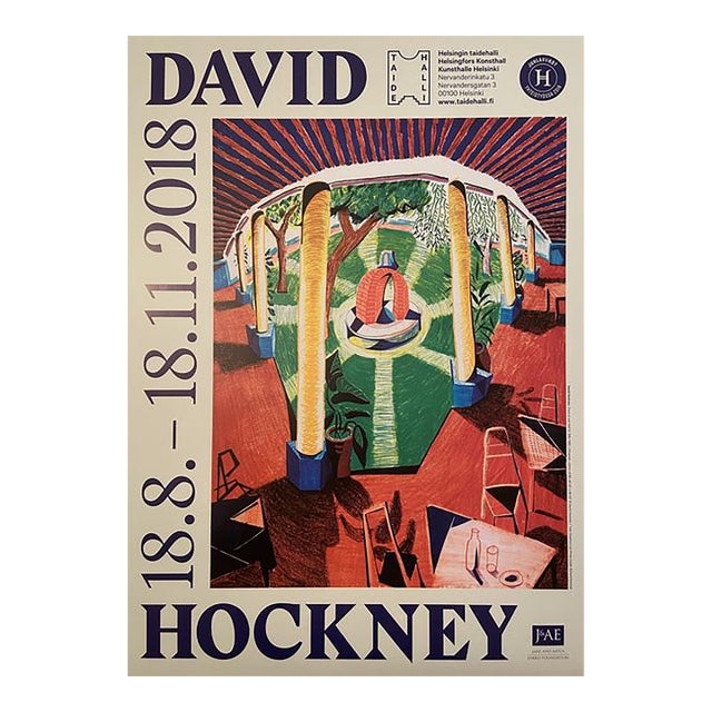 David Hockney British, b. 1937 Kunsthalle Helsinki Major David Hockney Museum Exhibition Poster (Long Sold Out), 2018 For Sale