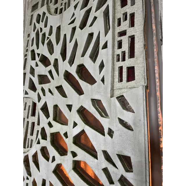 Large Dutch Brutalist Concrete Windows, 1960s, Set of 2 For Sale - Image 6 of 18