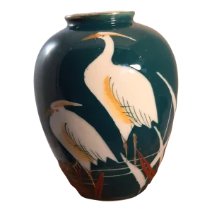 Vintage Japqnese Kutani Asian Bird Vase
