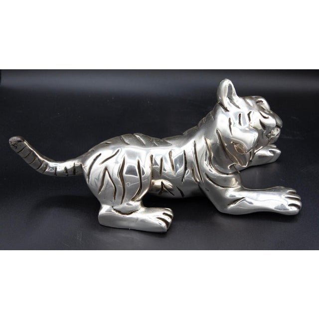 D’Argenta Silver-Plated Tiger Cubs – Ricardo Del Rio – Set of Two For Sale In West Palm - Image 6 of 10