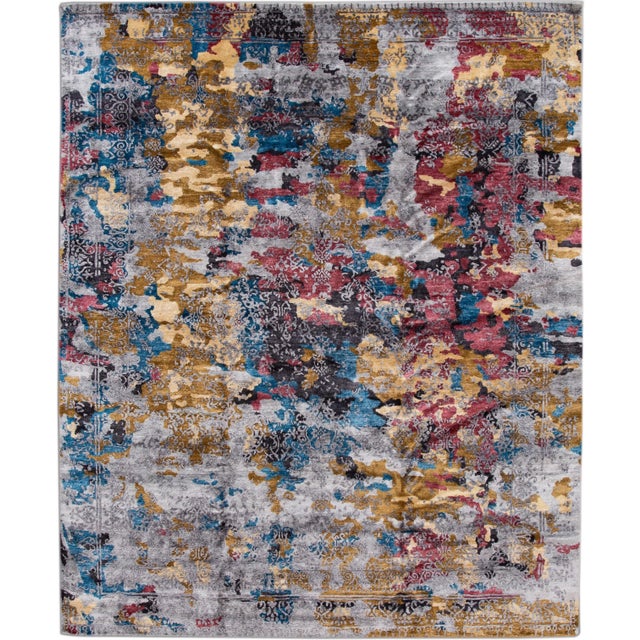 20th Century Abstract Wool Rug For Sale - Image 12 of 12