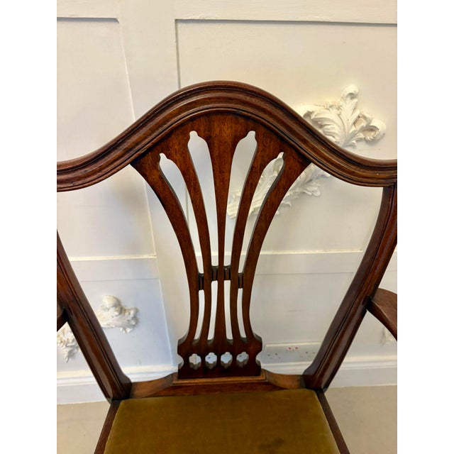 Antique Hepplewhite Mahogany Dining Chairs, 1920s, Set of 12 For Sale - Image 15 of 18