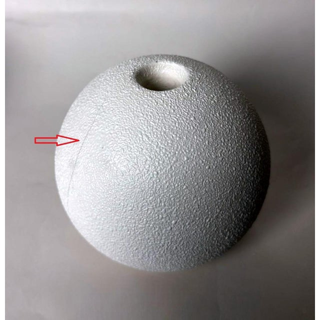 Bertoncello Pair of Mid 20th Century White Glazed Ceramic Candlesticks Design by Roberto Rigon For Sale - Image 16 of 18