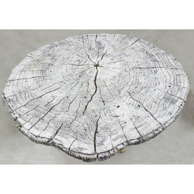 Sculpture Materials French Faux Bois Garden Table and Benches, 1960s, Set of 3 For Sale - Image 7 of 9