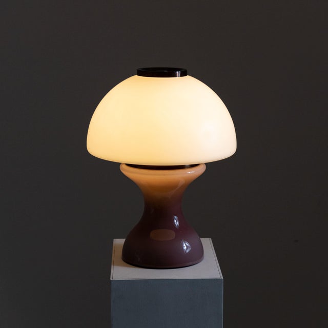 Pink Pink and White Table Lamp, 1970s For Sale - Image 8 of 9