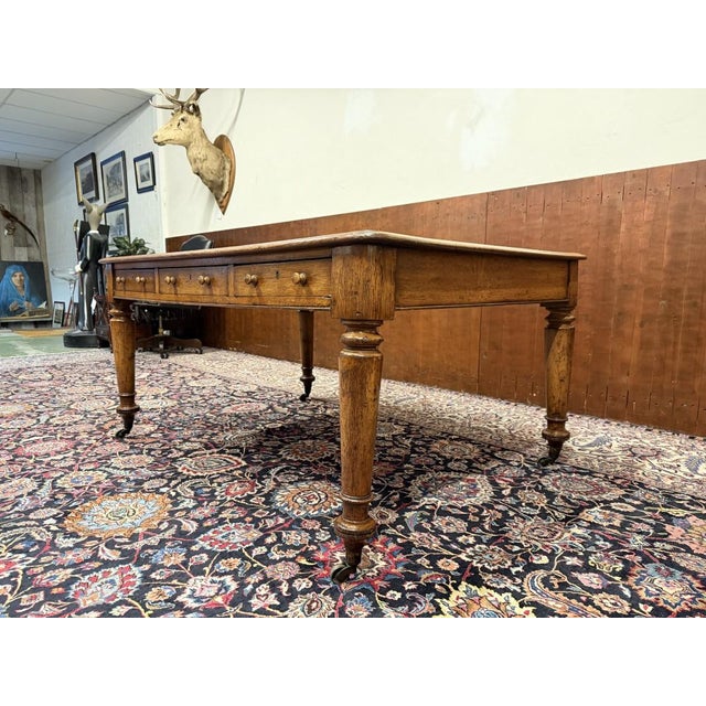English Writing Desk in Oak For Sale - Image 6 of 18