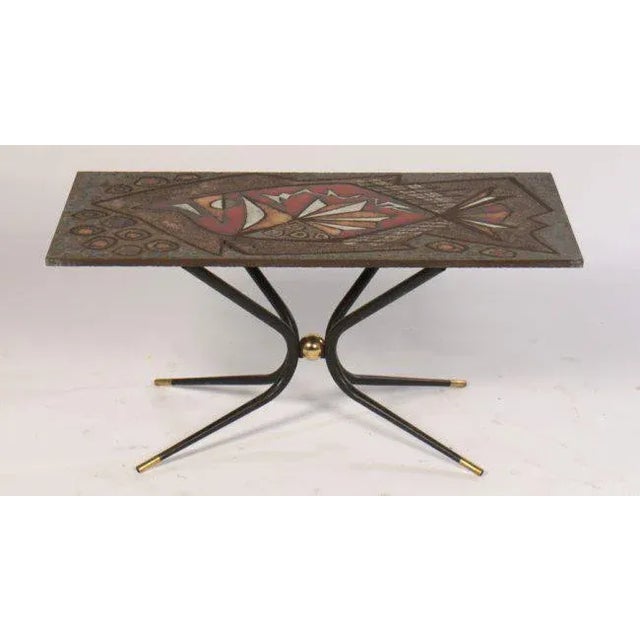 Mid Century Tile Cocktail Table For Sale - Image 9 of 10