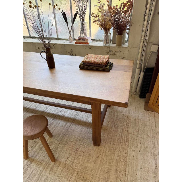 Farmhouse Table in Oak, 1950s For Sale - Image 13 of 18