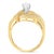 A central marquise cut diamond is the main feature of this elegant design that also features a bypass band crafted in 14...