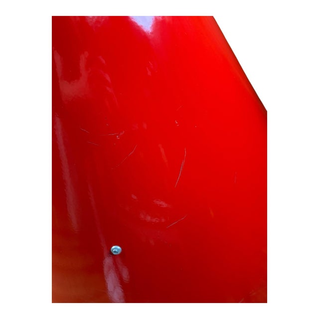 Vintage Preway Freestanding Red Porcelain Fireplace For Sale - Image 10 of 10