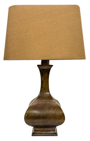 Large Italian Il Punto Style Bronze Table Lamp, 1970s