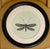 Showroom New. Pair of Natural Curiosities Round Dragonfly Prints. Cream linen mat. Framed in a round distressed, rubbed...