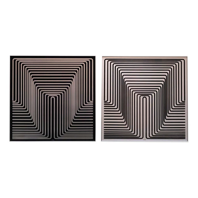 Yvaral (Jean-Pierre Vasarely), Positive Progression Structure, 1970s, Set of 2 For Sale