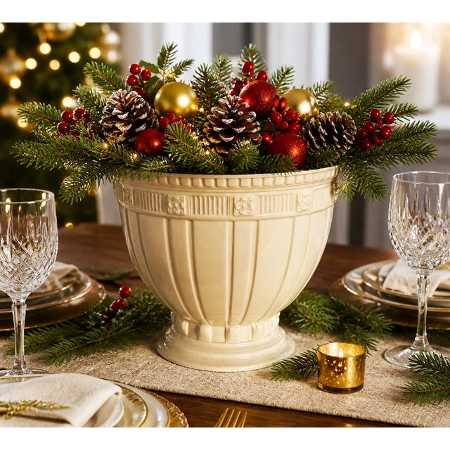 American 1990s Lenox Ivory Pedestal Bowl – Made in the Usa For Sale - Image 3 of 8