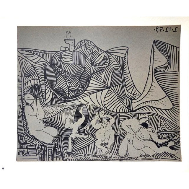 Pablo Picasso - Bacchanale with owl / original Linocut, 1962 Circle of art 38 x 32 cm In Excellent condition I have...