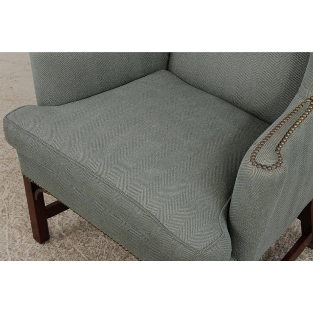 Pair of Kittinger Williamsburg High Back Wing Chairs For Sale - Image 12 of 18
