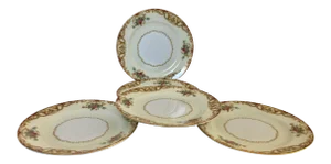 Vintage Floral Noritake China Set of 5 Salad Plates