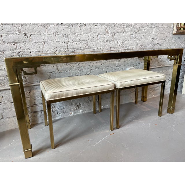 What can I say? I personally have one of these console tables in my living room (used as a sofa table) The brass on all of...