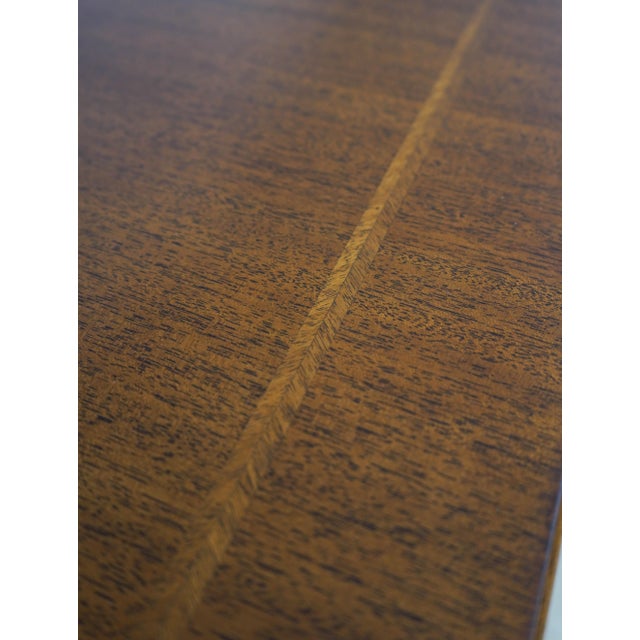 Councill Craftsmen Mahogany Inlaid French Directorie Dining Table For Sale - Image 12 of 18