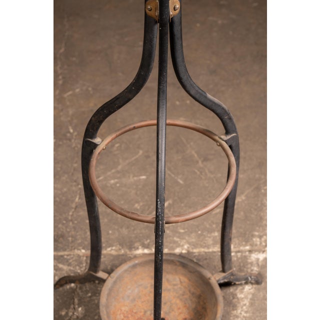 Early 20th Century Antique Rotating Cast Iron Barbershop Coat Rack Umbrella Stand For Sale - Image 5 of 6