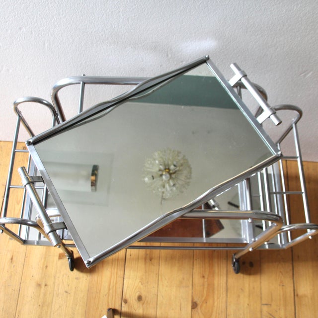 Art Deco French Bar Trolley, 1940s For Sale - Image 9 of 12
