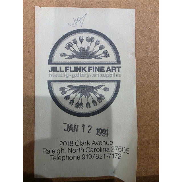 Consuelo Eames Hanks Signed & Dated Lithograph “High Light” Lighthouse View, 1980, Professionally Framed 18”x15” For Sale - Image 4 of 8