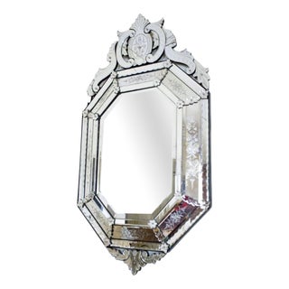 Antique Venetian Octagonal Mirror For Sale