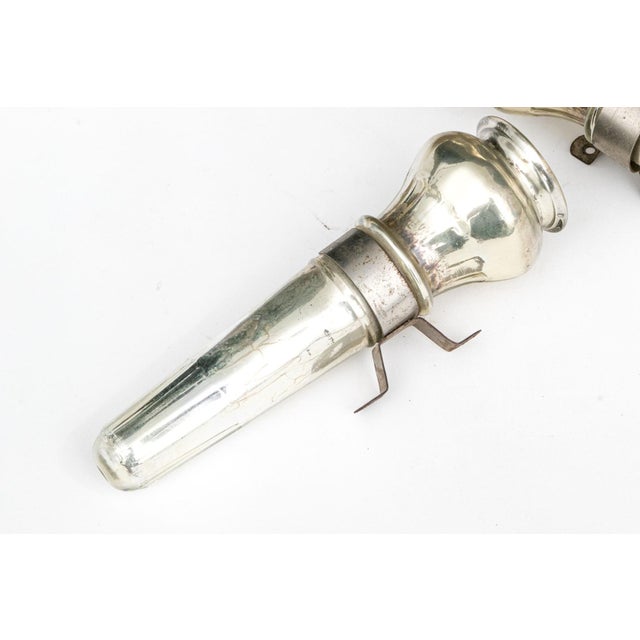 19th Century Antique Silvered Glass Wall Candle Sconces—A Pair For Sale - Image 5 of 7