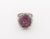 Late 20th Century Purple Gemstone, Diamond, and 10k White Gold Cocktail Ring For Sale - Image 5 of 8