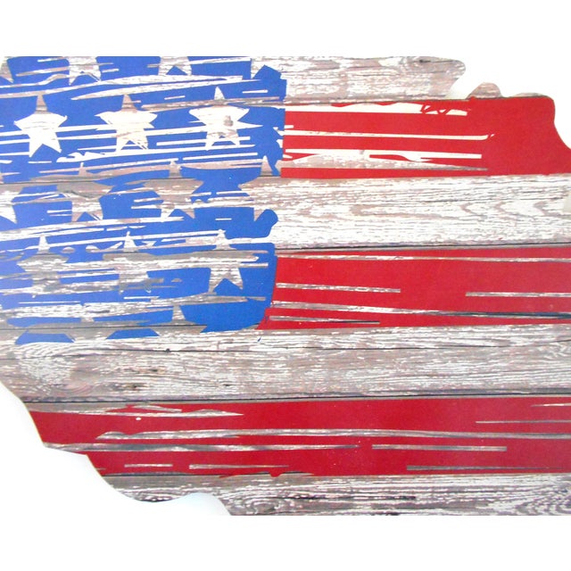 Rustic Wood American Flag Wall Art Chairish