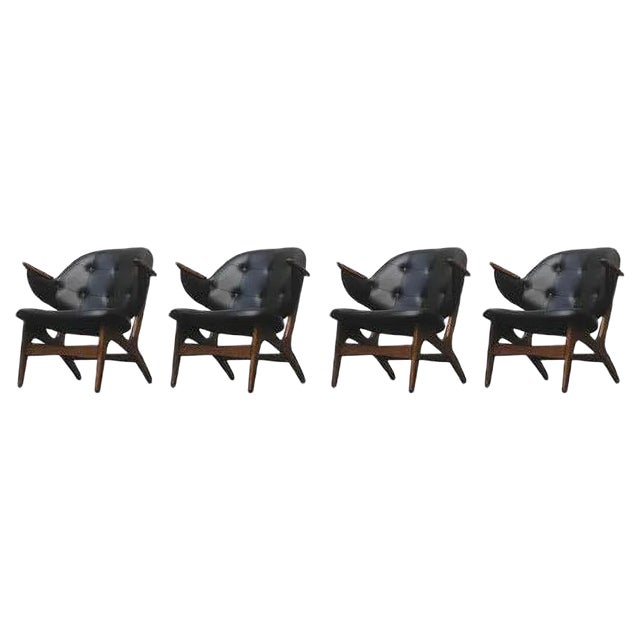 Model 33 Lounge Chairs by Carl Edward Matthes, 1950s, Set of 4 For Sale
