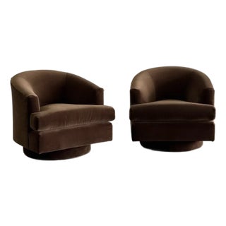 Vintage Swivel Lounge Chairs - Pair For Sale