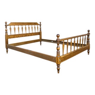 Ethan Allen Heirloom Maple Queen Arrow Bed For Sale