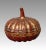 Rare carved gourd shaped Asian box with lacquer and gold finish and decorated with white, green, and red "glass jewels"....