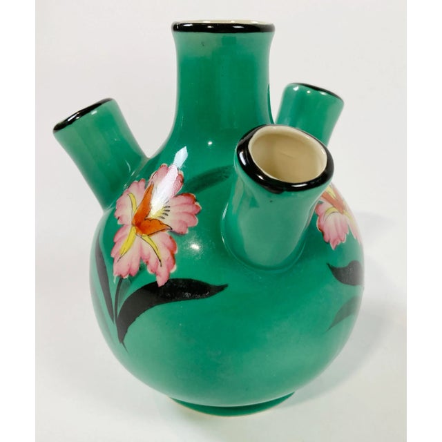 Antique Japanese Hand-Painted Porcelain Tulipiere For Sale In Kansas City - Image 6 of 8