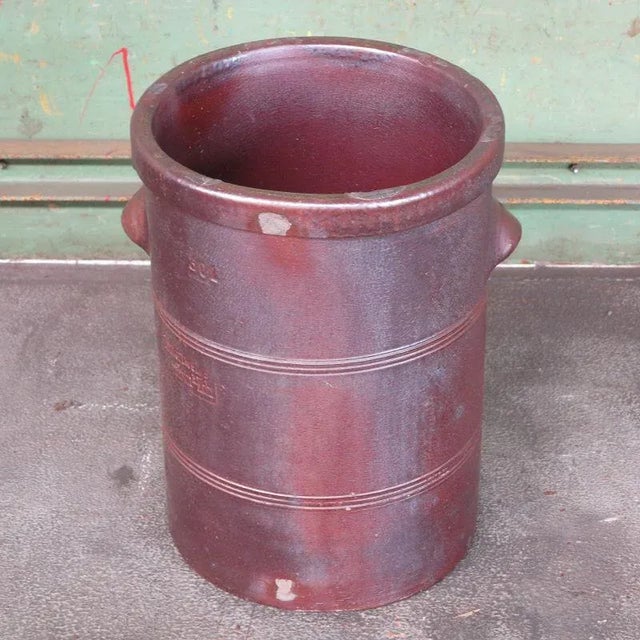 Purple Antique Industrial Red Earthenware Pot, 1900s For Sale - Image 8 of 9
